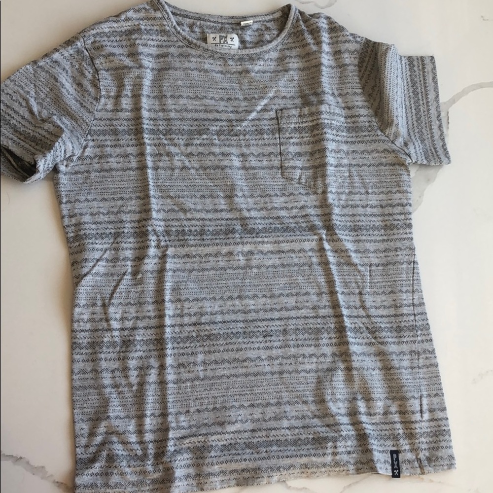 Geometric striped shirt